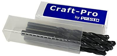 CraftPro By Presto 01697 Roll Forged High Speed Steel DIN338 Jobber Drill Pack of 10
