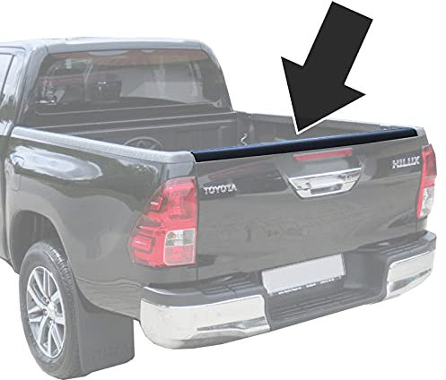 Ladekantenschutz Schutzleiste für die Heckklappe selbstklebend schwarz passend für Toyota Hilux Revo ab Baujahr 2015 SingleCab Country SmartCab Active DoubleCab Lounge ABS Kunststoff 1-Teilig