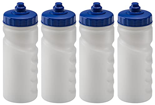 Foxberry 500ml Reusable Water Bottles - 4 Pack - Hands Free Lid - Spill Proof and Leak Proof Spout - BPA Free - Dishwasher Safe - Kids - School - Sports - Clubs