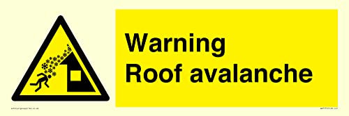 Warnschild für Dachlawine, 450 x 150 mm, L41