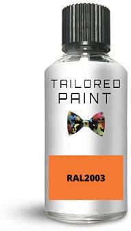 RAL2003 Pastel Orange 2K Direct Gloss Touch Up Paint with Brush for Wood Metal Plastic PVC Interior and Exterior