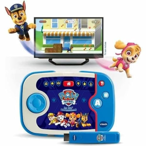 VTech 616005 Pat Patrouille TV Konsole, Mehrfarbig, M, französische Version