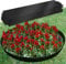 LZQ Rasenkante 25mx18cm Verzinkt Beeteinfassung Beetumrandung Mähkante Metall Palisade, 25 Stücke Schwarz Länge: 100cm - Höhe: 18 cm