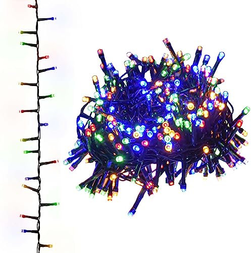 vidaXL LED Lichterkette mit 400 LEDs Weihnachtsbeleuchtung DIY Dekoration Weihnachtsdeko Außen Innen Garten Party Hochzeit Mehrfarbig 4m PVC