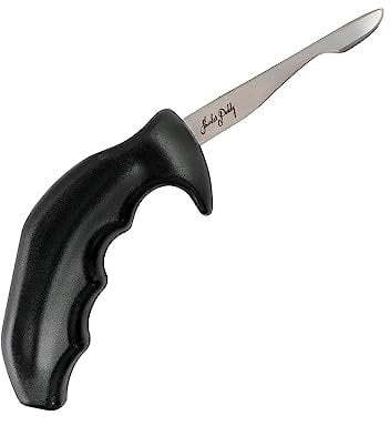 Swissmar Shucker Paddy SK2018BK Malpeque Oyster Knife, Stainless Steel, Black, (L) 20cm x (W) 7.5cm x (H) 3cm, Oyster Opening Tool, Dishwasher Safe, Gift Boxed