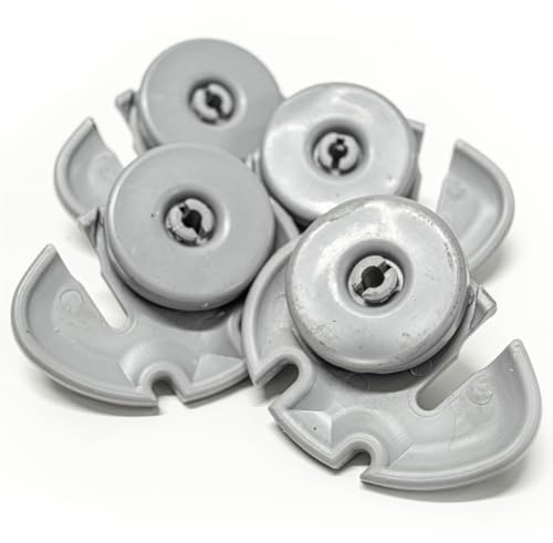 JPshop - Kit 4 Ruote per cestello inferiore DX+SX Lavastoviglie compatibile con Rex Electrolux