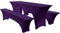 Elastisch Biertischhussen Bierbank-Auflage & Tischdecke Für 50 cm or 70 cm Table Width 3 TLG-Set Breite Bierzeltgarnitur Stretch Hussen Für Festzeltgarnituren Bierbank Hussen (70 cm,Purple -2)