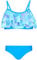 Aquarti Mädchen Bikini Set Bustier Bikinislip Zweiteiliger Badeanzug, Farbe: 030G mit Rüschen/Meerjungfrau Blau/Grün/Violett, Größe: 134