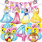 Cumpleaños Princesas 4 Años, Globos y Decoración para Fiesta de Princesas