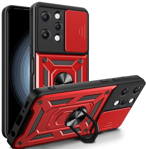 betterfon Handyhülle für Xiaomi Redmi 12 | Stoßfest & Kratzfest | Mit Kameraschutz, Anti-Fingerabdruck & robustem Panzerschutz-Design | Rot
