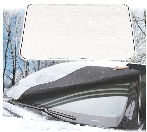 LNGJIN Copertura per parabrezza, copertura per parabrezza auto, inverno, copertura per parabrezza, protezione solare, protezione antigelo, copertura per parabrezza, protezione dal calore, pieghevole