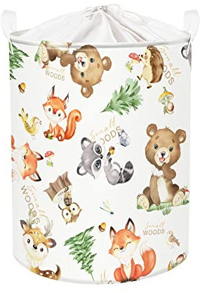 Clastyle Cestos Almacenaje Infantil Animal Educativo Cesta Ropa Sucia Plegable para Habitación Infantil Dormitorio Cajas de Almacenaje Juguetes para Chico Chica,Koala,40 * 50 cm