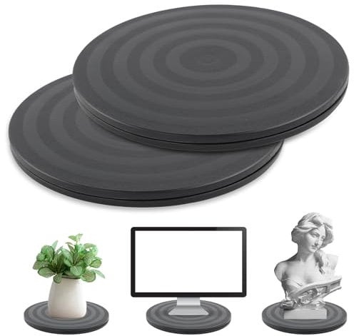 Plataforma giratoria Universal de 20 cm, Plato rotatorio de 360 Grados, Soporte Giratorio Multifuncional para laptops, monitores, televisores, Altavoces, Manualidades, Plantas y Cocina