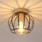 Pheashine Deckenlampe,Schwarz Pendelleuchte im Industrial Design,Retro E27 Halter Deckenlampenschirm mit Holzbasis für Flur, Balkon, Küche und Eingangsbereich