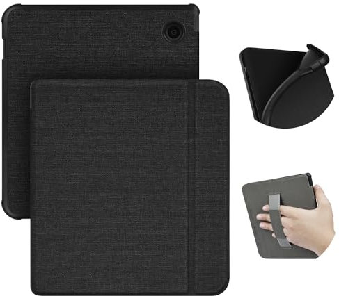 Sakenitly Custodia per Kobo Libra H2O (rilascio 2019), 7 Pollici, Copertura per EReader con Chiusura Magnetica, Custodia con Back TPU Morbido e Cinturino Manuale