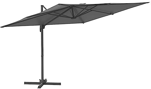 Willood LED-Sonnenschirm Ampelschirm Anthrazit 400x300 cm