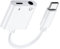 2-in-1 USB C to 3.5mm Jack and Charger Adapter, Dual Function Type-C Headphone and Charger Dongle, Compatible with Pixel, Samsung, OnePlus - Supports PD Fast Charging and Hi-Res Audio