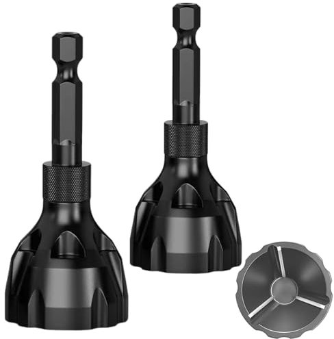 BOYUANSCH Deburring External Chamfer Tool, Chamfer Bit, with Tungsten Carbide Inserts and Quick Release Handle,Thread Repair Tool for Deburring Bolts. 2 Pack