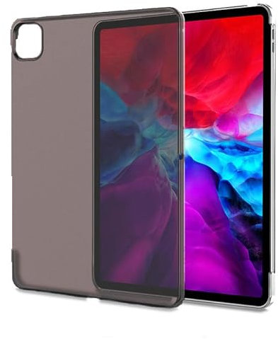 Asgens Funda Transparente Negra para iPad Pro 12,9 Pulgadas 2021, Delgada de Silicona Suave TPU a Prueba de Golpes, Funda para Tableta de Ordenador para Apple iPad Pro Modelos A2378 / A2461 / A2379