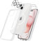 Coque Magnétique pour iPhone 15 avec 2 Pièces Verre Trempé Protection Écran + 2 Protections pour caméras, Anti-Rayures, Anti-Dérapante, Etui de Transparent Mat TPU Protection iPhone 15