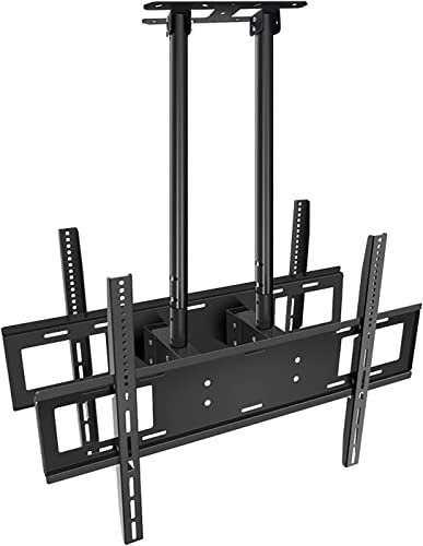 GLETSF Supporto TV Multifunzione da Parete, Regolabile in Altezza, Supporto TV da Soffitto, Adatto alla Maggior Parte dei Televisori LCD A Schermo Piatto E Curvi da 50-100 Pollici, SupporDual Screen