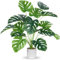 Laelfe 71 cm Grande Plantes Artificielles Monstera en Pot, Faux Plantes Tropicales Artificielles Monstera pour Intérieure Extérieure Maison Bureau Jardin Salon Table Bureau Décoration (18 Têtes)