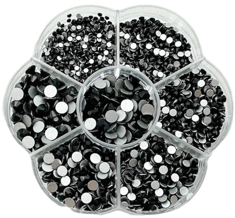 JAONLD 2500 Pcs Diamantes para Manualidades Cristales Manualidades Negro