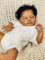 Anano 45CM Schwarzes Reborn Baby Mädchen Puppe Vollsilikon Lebensechte Babypuppen Wie Echt Afrikanisch-Amerikanische Echte Baby Puppe Silikonpuppe (19-Laura-SILIKON-Weiss-MÄDCHEN)