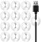 JJUNW 12 Stück Ladekabel Halterung, Kabelhalter Kabelclips, Kabel Organizer Selbstklebend Ladekabel Halterung Kabelorganizer für Schreibtisch für Netzkabel Audiokabel Schreibtisch Ladekabeln (Weiß)