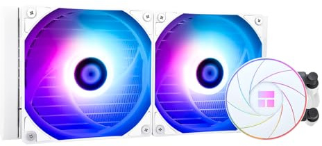 TR Thermalright Aqua Elite 240 White Liquid CPU Cooler, 240 mm Aio Cooling, Double PWM Fan Low Noise ARGB, for AMD AM4/AM5, Intel LGA1851/1700/115x/1200/2011 (White)
