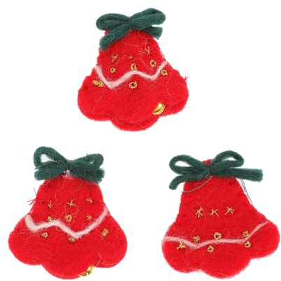 GALPADA 3stücke Glockenform Applikationen Für Weihnachtsbaum Dekoration Weihnachtsglocken Aus Wollfilz Als Geschenk Für Familie Und Freunde Bei Weihnachten