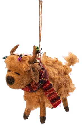 Sass and Belle Highland Cow Felt Decoration