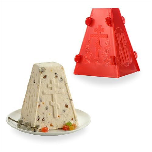 OFXDD Orthodox Easter Cottage Form - Russian Cheesecake Kulich Tvorog Mold - Plastic Pashka Form