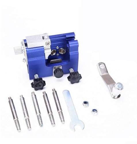 Kettensägenschärfer aus Aluminiumlegierung mit stabiler Plattform und verstellbarem Anschlag – handgekröpfte Vorrichtung für Ketten 20,3 cm, 30,5 cm, 40,6 cm, 50,8 cm (blau)