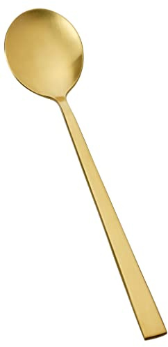 BITZ Servierlöffel, Löffel aus Edelstahl, Länge 24 cm, Messingfarben