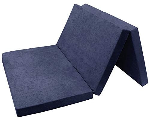 FORTISLINE - Klappmatratze 195x120x8cm - 3-teilige Faltmatratze - H2 Gästematratze - Camping Faltbare - Kamping Bett - Waschbar Bezug - Erwachsene Klappbar - Reisematratze - Schaumstoff Matratze
