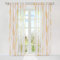 HongYa 1er-Pack Voile Gardine Transparenter Vorhang mit Schlaufen Wellen Druck H/B 225/140 cm Creme Terra