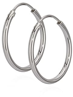 NKlaus Silber Paar 925 Sterlingsilber Creolen Ohrringe Ohrschmuck Ohrhänger 20mm 5074