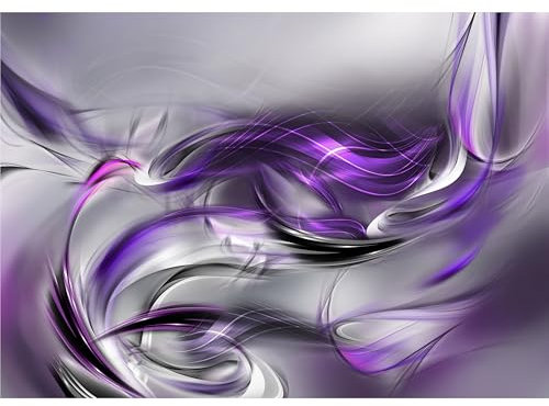 decomonkey | Fototapete Abstrakt 500x280 cm XXL | Tapete | Wandbild | Wandbild | Bild | Fototapeten | Tapeten | Wandtapete | Wanddeko | Wandtapeten | Modern Wohnzimmer grau violett