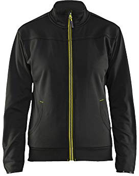 Blaklader 339425269933M Damen Sweatshirt mit Reissverschluss, Schwarz/Gelb, Größe M