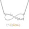 Grand Made Nome Collana Infinity Personality Nome Collana in Argento Sterling 925 2 Nome per Signore Gioielli da Donna (Oro, Argento)