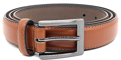 Duke D555 Mens Anthony Square Buckle Edge Stitched Belt - 60
