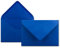 50x kleine Umschläge in Royalblau DIN C7 8,1 x 11,4 cm mit Spitzklappe und Nassklebung in 110 g/m² - kleiner blanko Mini-Umschlag