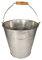 Galvanised Metal Bucket 12L Steel Bucket with Handle for Hot Ash Garden Waste etc.