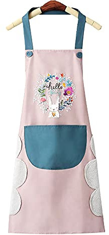 U/R BBQ Apron Apron Kitchen Apron Bib Apron with Adjustable Neck Strap and one Pockets, Workmanship Cooking for Kitchen, Restaurant, Cafe (72 x 68 cm)