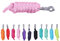 NETPROSHOP Einfarbiger Nylon Strick Führstrick mit Panikhaken Länge 2 Meter Farbauswahl, Farbe:Rosa
