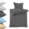 Lavea Bettwäsche 135x200, 2-teilig Anthrazit, Serie Jasmin - kuschelig weich - 1x Bettbezug + 1x Kissenbezug 80x80 - Ganzjahres Bettwäsche-Sets