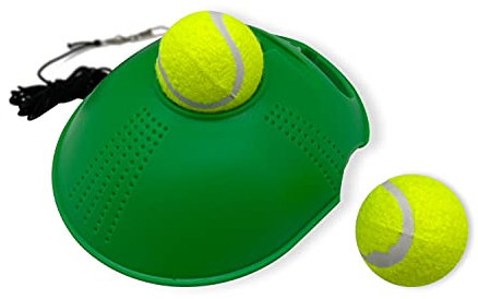 Alephnull Allenatore di Tennis con Palline di Rimbalzo Tennis Trainer con Corda Elastica per Bambini e Giocatori Principianti (Verde)