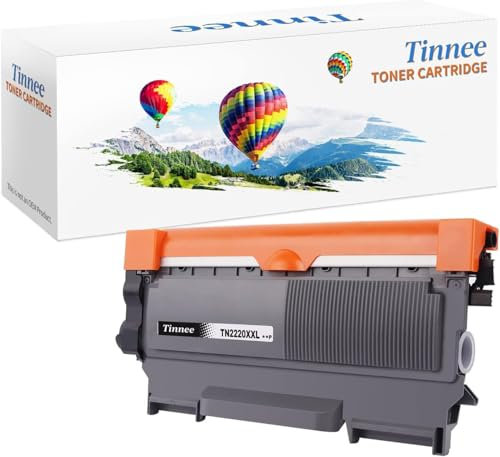 Tinnee TN2220 Tonerkartusche (1x Schwarz), Ersatz für Brother TN2220 Toner, Kompatibel für MFC-7360N HL-2130 DCP-7055 DCP-7060D HL-2240D HL-2240 HL-2250DN HL-2270DW MFC-7460DN 7860DW FAX-2840 FAX-2940