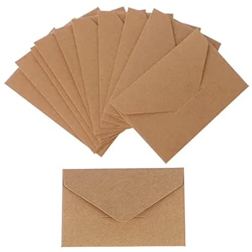 Kraft Papier Umschläge Umschlag Retro Kraftpapier Dankskarten Einladungskarte Karten Umschlag Mini-Umschlag Grußkarten und Einladungen Brief-Umschlägen Umschläge aus Naturkarton Papierumschläge 60PCS